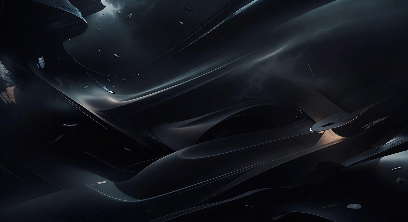 Dark moody forest with glowing mist cinematic background